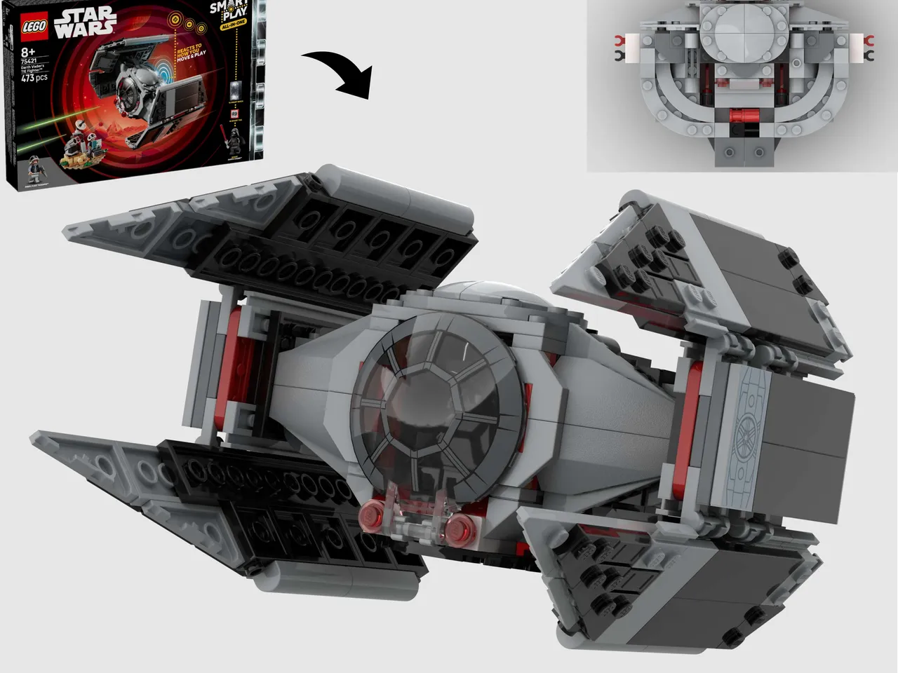 Preview image for The SMARTER TIE Advanced x2 - Alternate Build of 75421 Darth Vader's Tie Fighter