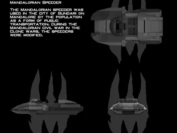 Thumbnail 3 of 3 for Mandalorian's Speeders (Blue & Red version)