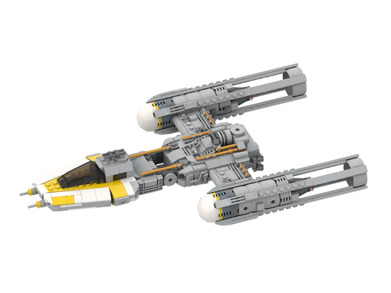 Preview image for Y wing (Gold) minifigure scale Original