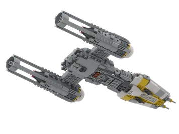 Thumbnail 6 of 6 for Y wing (Gold) minifigure scale Original