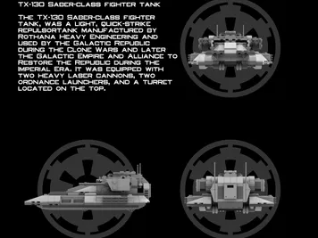 Thumbnail 2 of 2 for Imperial TX-130 Saber-Class Fighter Tank