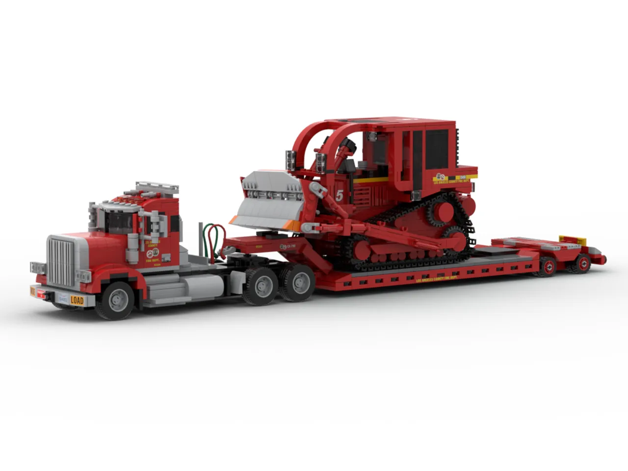 Preview image for Peterbilt 367 + CAT D8R Dozer - L.A County Dozer Team 5