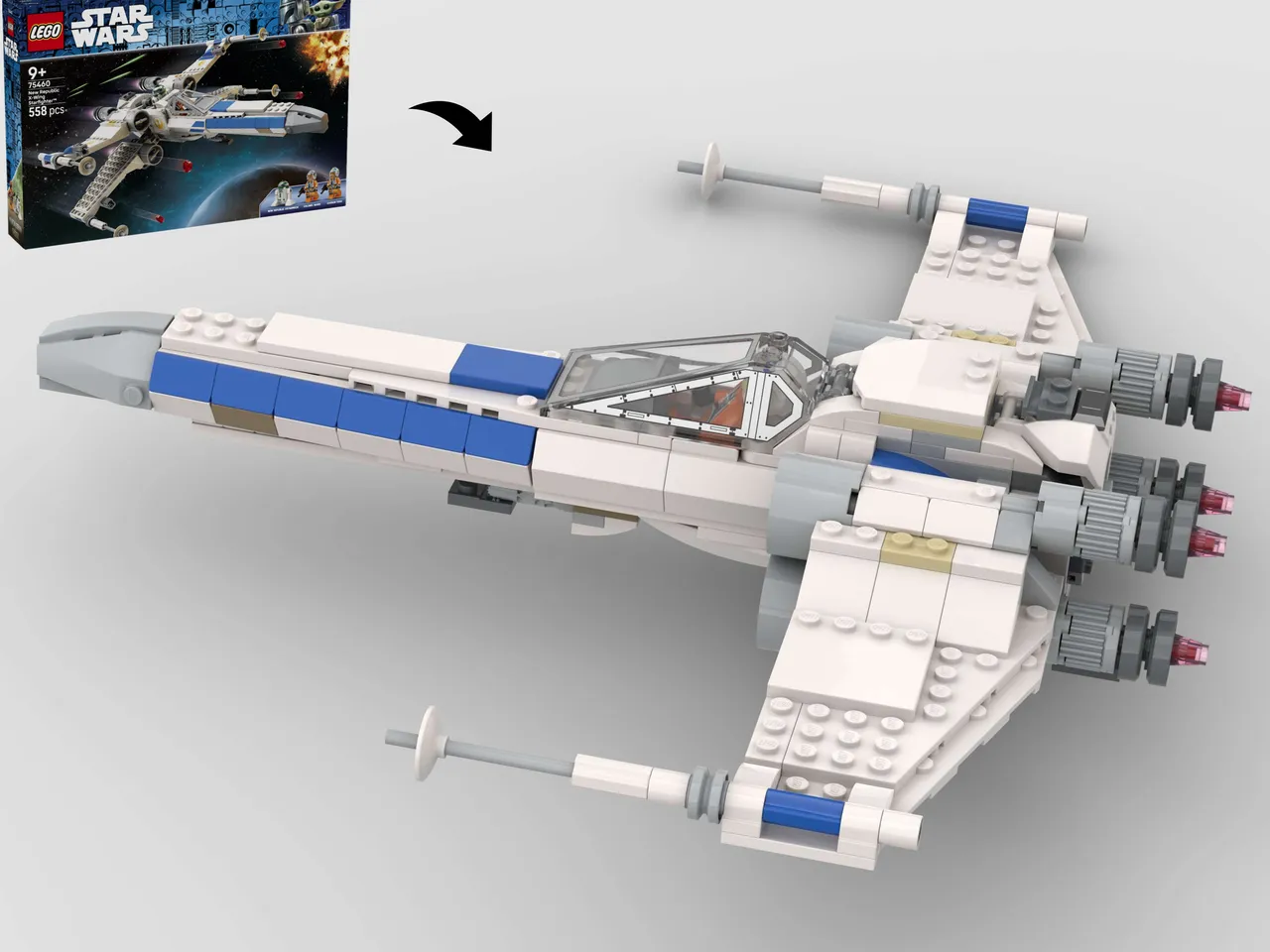 Preview image for New Republic Advanced Z-95 AF4-H Headhunter– Alternate Build of 75460 X Wing Starfighter