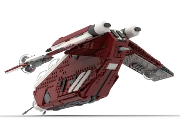 Thumbnail 2 of 9 for Coruscant Guard Gunship MOC (ver. 3.1 Clone Wars Gunship)