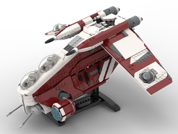 Thumbnail 3 of 9 for Coruscant Guard Gunship MOC (ver. 3.1 Clone Wars Gunship)