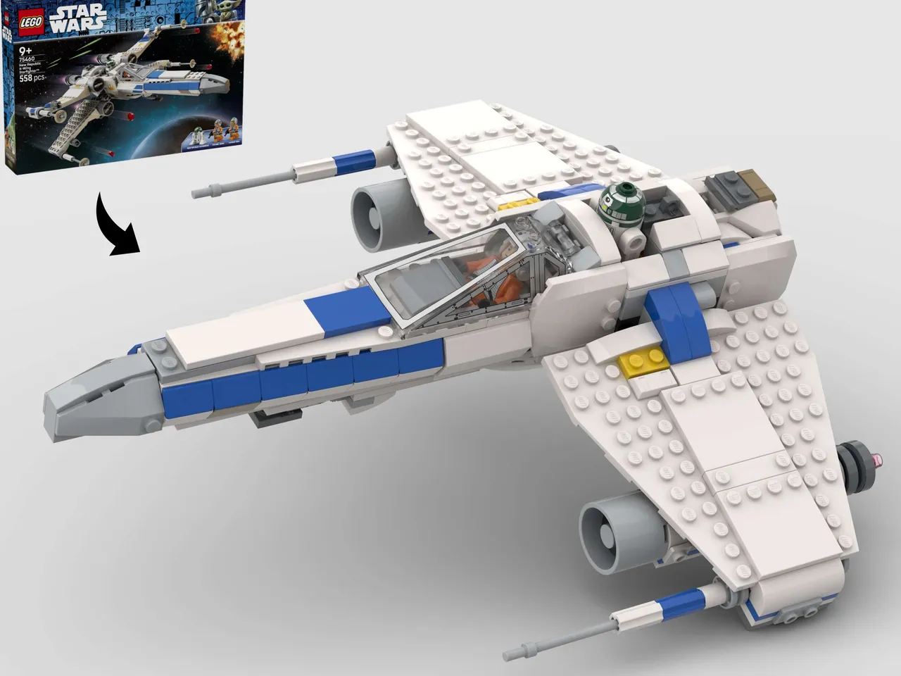 Preview image for New Republic E-Wing Starfighter - Alternate Build of 75460 X Wing Starfighter