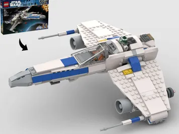 Thumbnail 1 of 10 for New Republic E-Wing Starfighter - Alternate Build of 75460 X Wing Starfighter