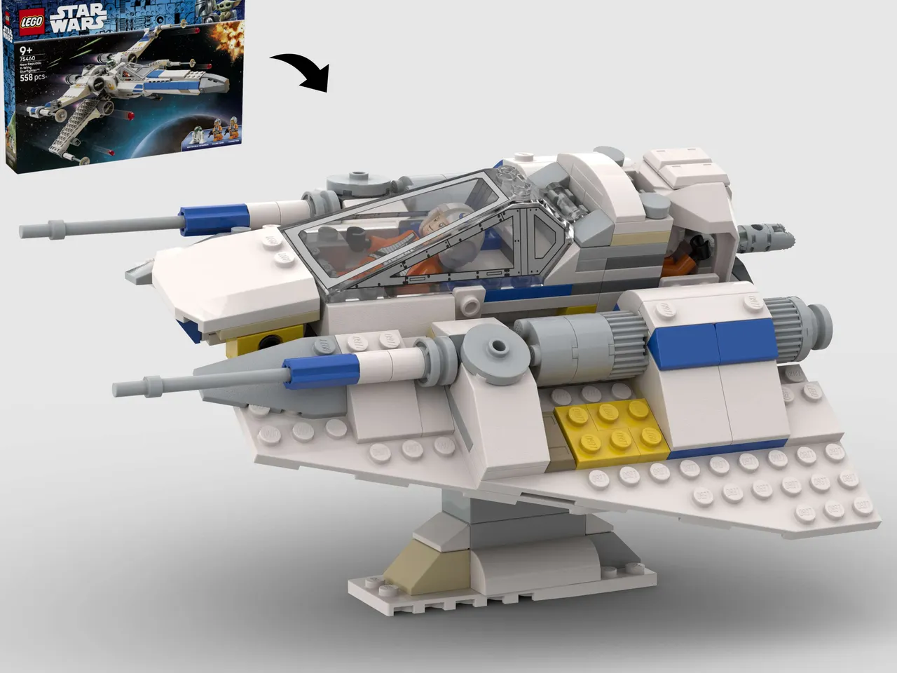 Preview image for New Republic Advanced Snowspeeder – Alternate Build of 75460 X-Wing Starfighter