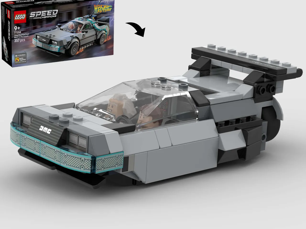 Preview image for DeLorean Airspeeder – Alternate Build of 77256 Time Machine from Back to the Future