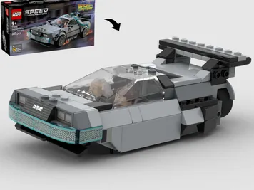 Thumbnail 1 of 10 for DeLorean Airspeeder – Alternate Build of 77256 Time Machine from Back to the Future