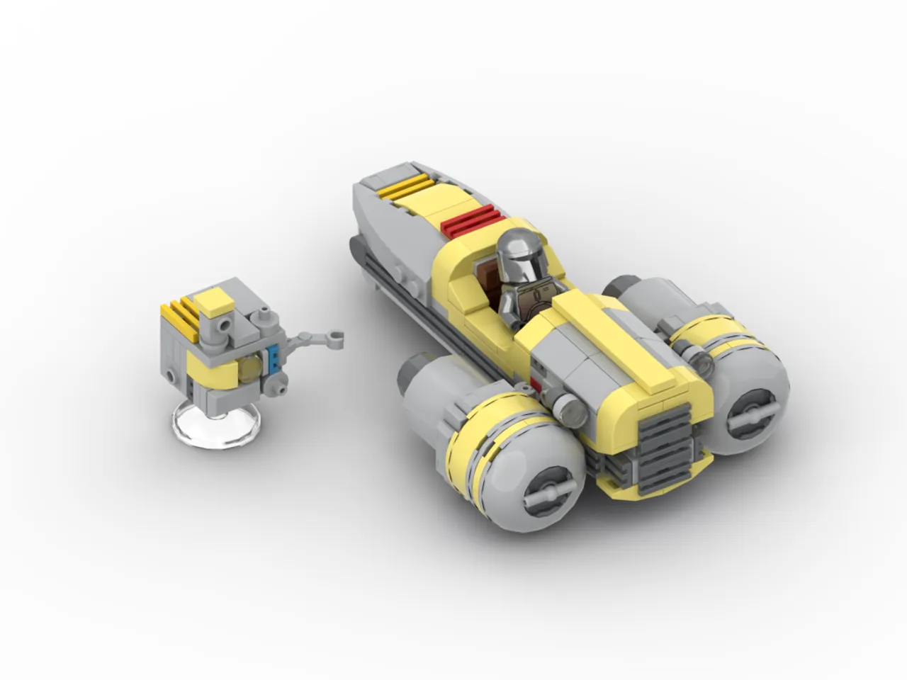 Preview image for (Razor Crest) Vectron Phantom Mount Speeder Bike + BX-RC probe droid SWTOR