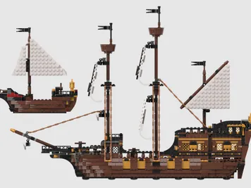 Thumbnail 9 of 10 for Fortune's Revenge - Alternate Build of 2 x 31387 Iconic Pirate Ship