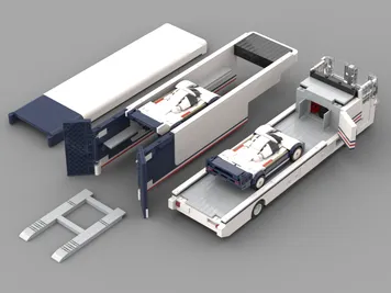 Thumbnail 3 of 9 for Mercedes 0317 Renn-Transporter (With Porsche 956 And Porsche 962C)