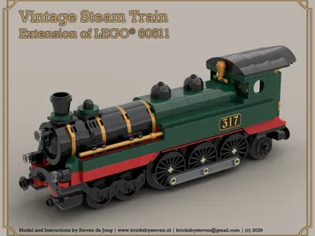 Thumbnail 3 of 6 for Vintage Steam Train (Extension of set 60511)