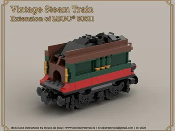 Thumbnail 4 of 6 for Vintage Steam Train (Extension of set 60511)