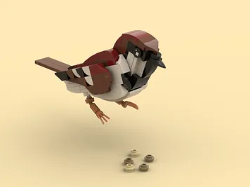 Thumbnail 3 of 6 for Sparrow (Passer italiae) Life size version
