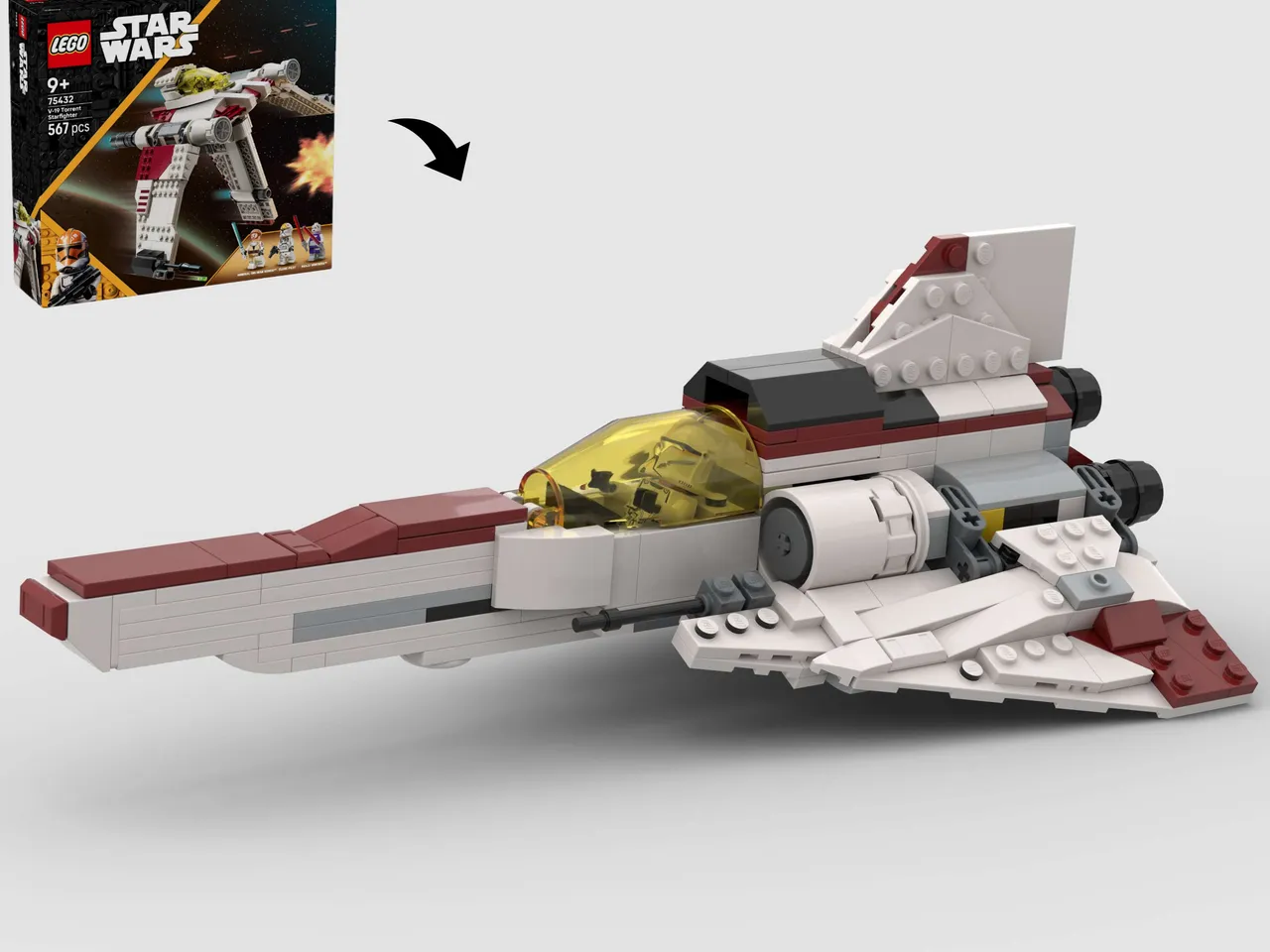Preview image for Colonial Viper - Alternate Build of 75432 V-19 Torrent Starfighter