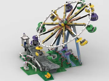 Thumbnail 5 of 5 for Fairground Paratrooper ride (alt build of 10247)