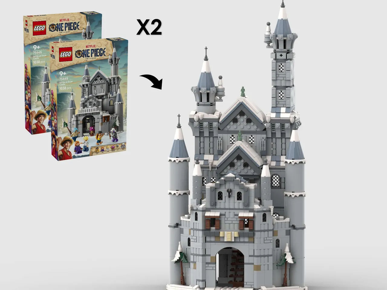 Preview image for Winter Castle - Alternate Build of 2 x 75645 Battle of Drum Castle