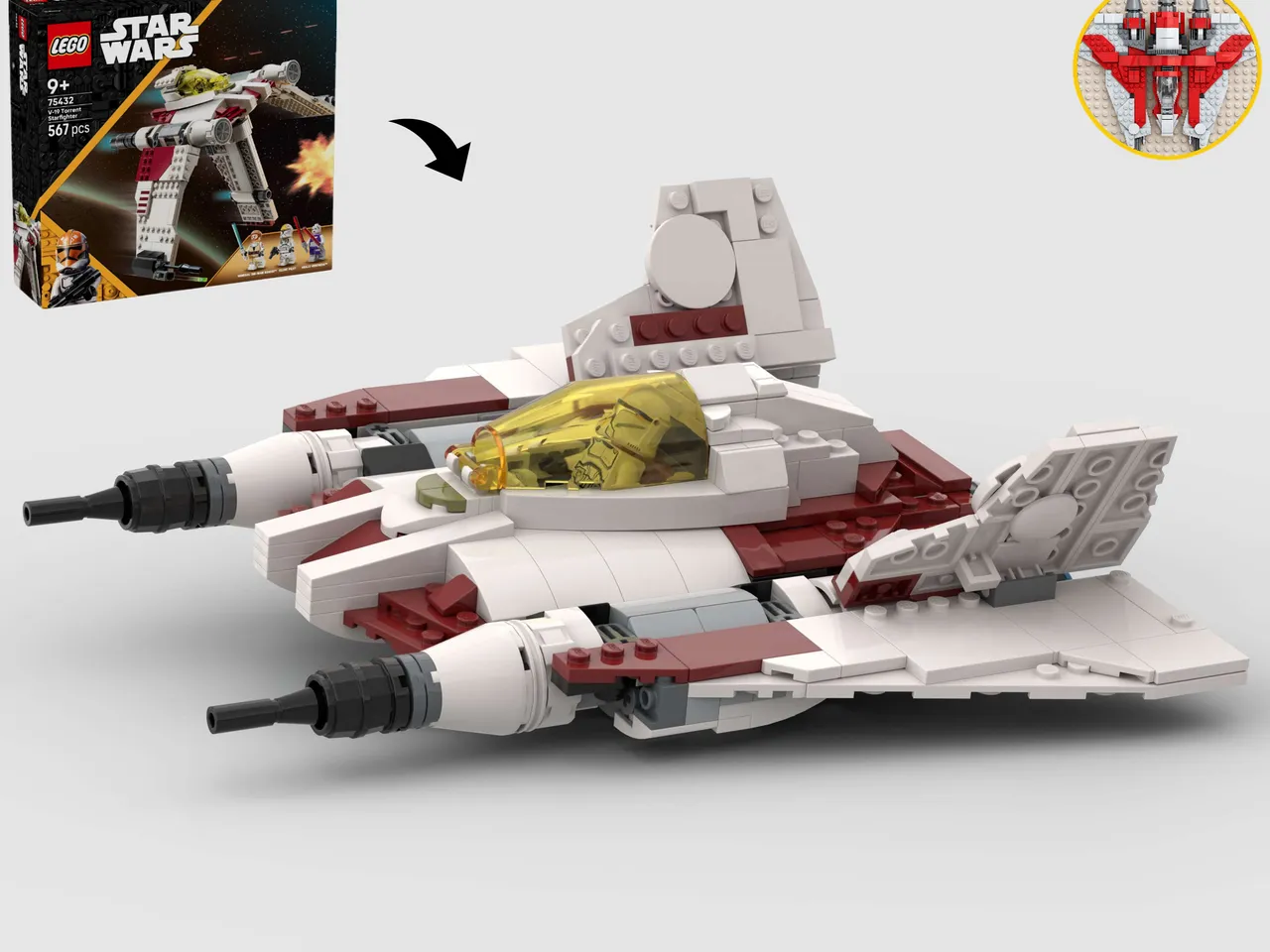 Preview image for V-19E Super Torrent - Alternate Build of 75432 V-19 Torrent Starfighter